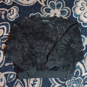 Fairplay black gray green oversize crop sweatshirt XL